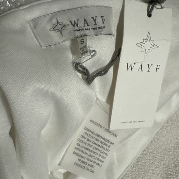 NWT WAYF Silver Sequined Mini Skirt Size Small - Picture 7 of 7